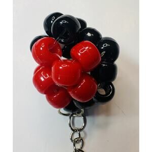 Handmade 3D Poké Ball Keychain Charm – Beaded Pokémon Accessory – Pony Bead Gift